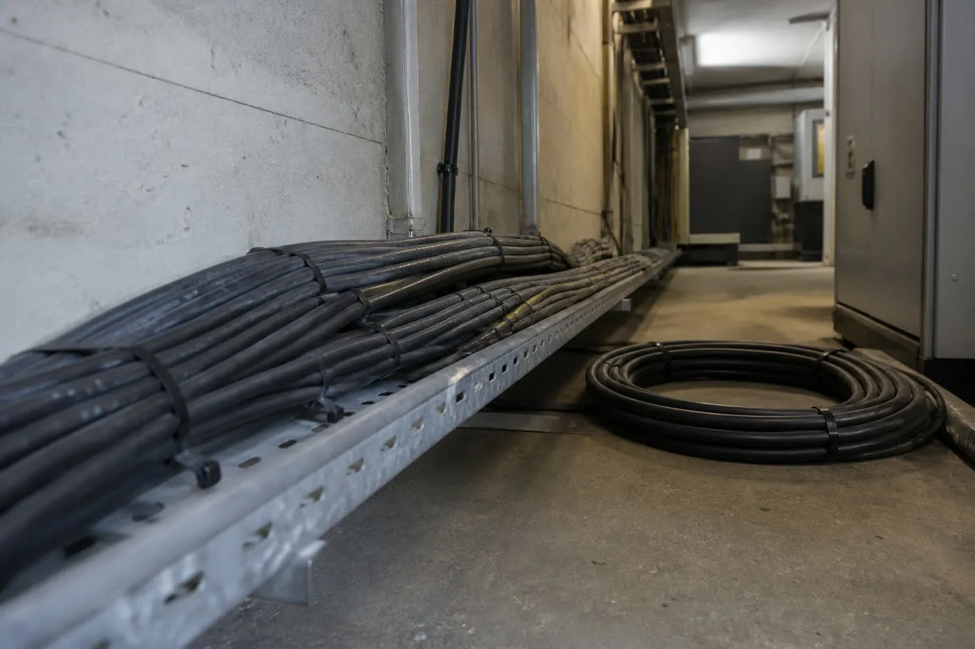 Kabelpritsche in einem Technikraum